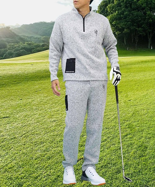 セール】ゴルフウェア 上下セットアップ ニットフリース トレーナー