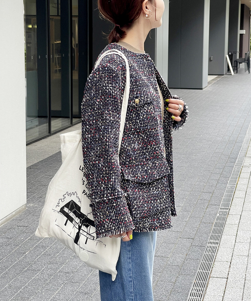 Spick & Span（スピックアンドスパン）の「ツィードノーカラー