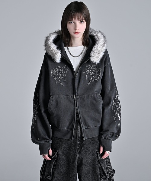 Detachable Fur Short Full-Zip Parkar / デタッチャブルファー