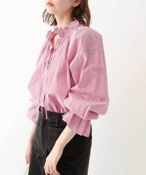 SLOBE IENA（スローブイエナ）の「タイプライターフリルカラーブラウス