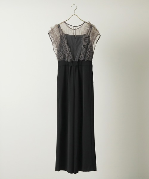 セール】ボリューム チュール ギャザーハイウエスト パンツドレス