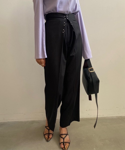 Ameri（アメリ）の「HIGH WAIST HOOK PANTS（スラックス）」 - WEAR