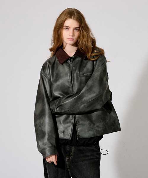 VINTAGE LIKE SHORT JACKET /ヴィンテージライクショート合皮