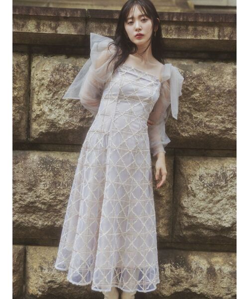 dazzlin（ダズリン）の「レースリボンオフショルドレス（ワンピース