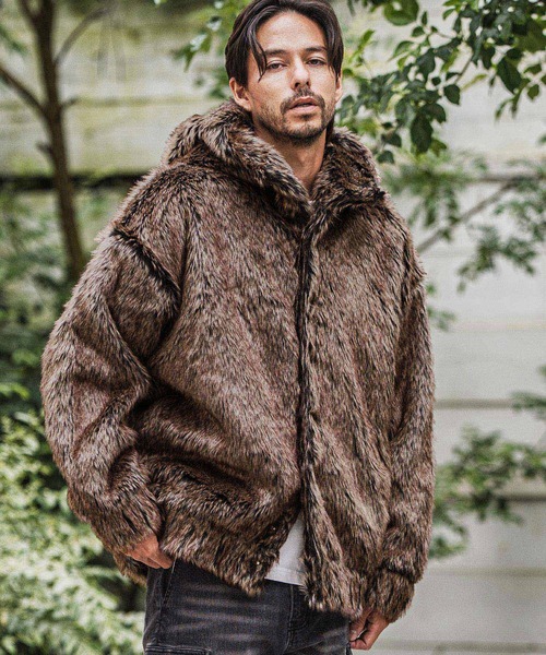 mj10917-Oversized Fur Jacket ファージャケット（その他アウター