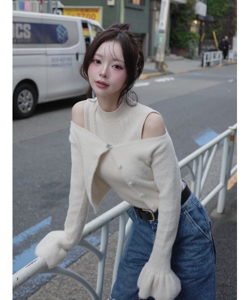 アンサンブルシャギーニットトップス（ニット/セーター）｜Darich