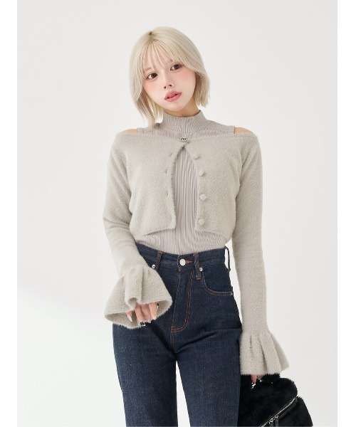 アンサンブルシャギーニットトップス（ニット/セーター）｜Darich