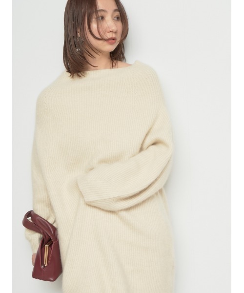 FRAY I.D（フレイアイディー）の「ラクーンニットミニワンピース