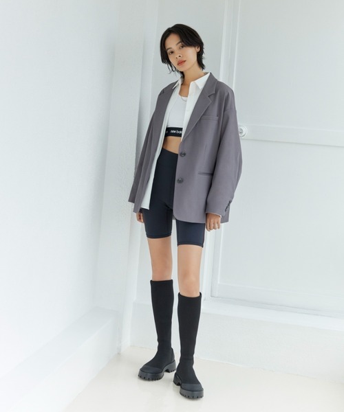 emmi（エミ）の「【emmi atelier】ecoロングニットブーツ（ブーツ