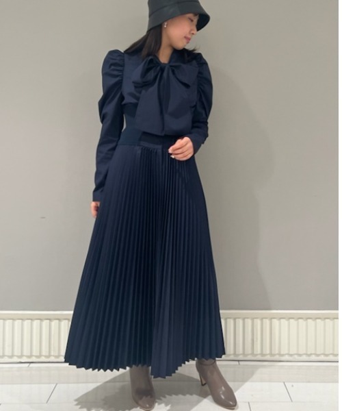 CELFORD（セルフォード）の「コルセットリブプリーツワンピース