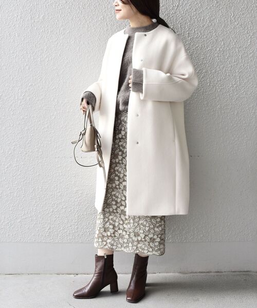 SHIPS（シップス）の「SUPER140 コクーンノーカラーコート2◇（ノー