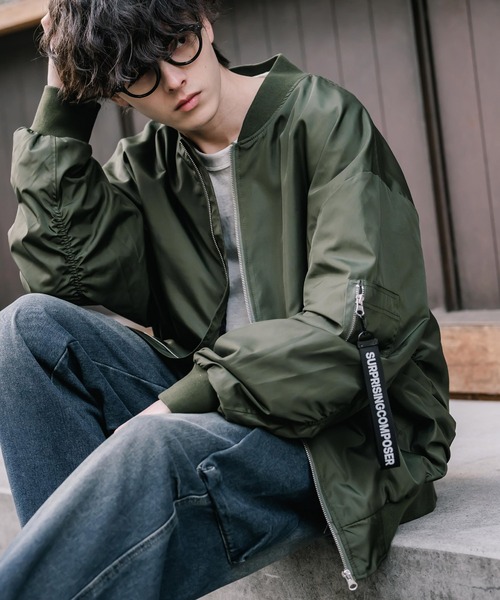 セール】新色追加 ポリDEWSPO オーバーサイズMA-1フライトジャケット