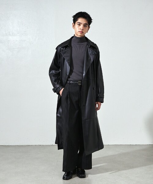 Lui's（ルイス）の「シンセティックレザートレンチコート（その他