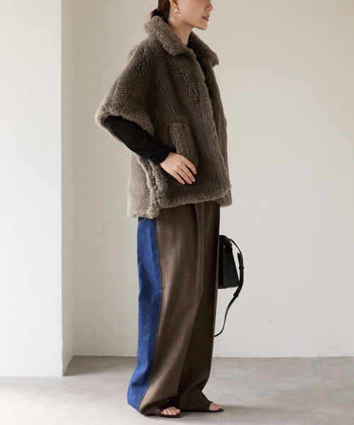 セール】TICCA（ティッカ） Woolファーポンチョ 0243410033（ポンチョ