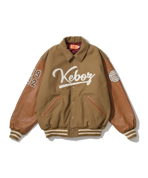 KEBOZ（ケボズ）の「MELTON & LEATHER VARSITY JACKET（スタジャン