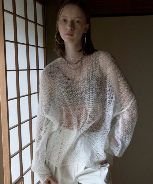 JOSE MOON（ジョゼムーン）の「MOHAIR HOLEDROP KNIT/モヘアホール
