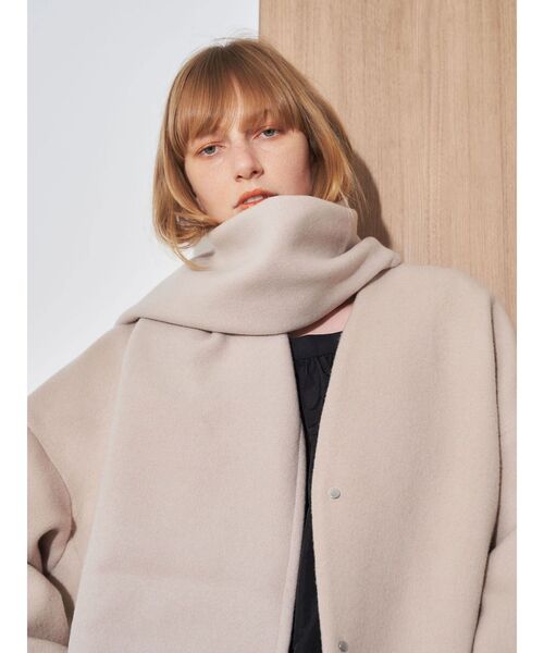 フォルムショートウールコート（ノーカラーコート）｜ELENDEEK（エレン