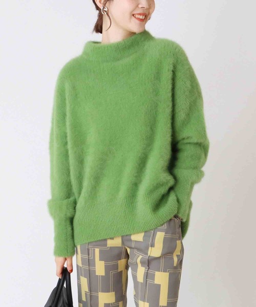 Jines（ジネス）の「フォックスカシミア・ ハイネックバックスリット