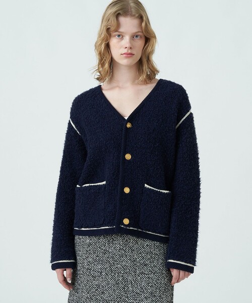 MACPHEE（マカフィー）の「ムートン Vネックカーディガン