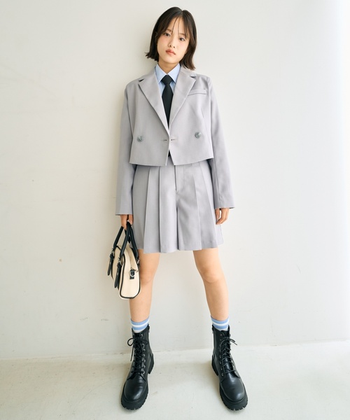 セール】【卒服・セレモニー】プリーツキュロット（スーツパンツ