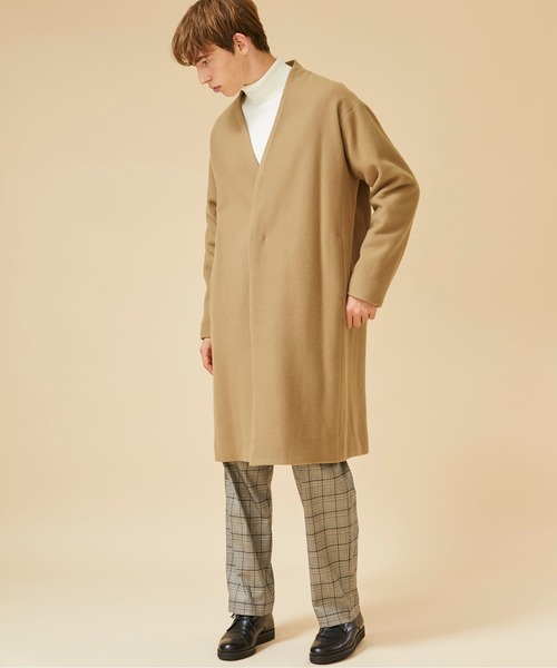 STUDIOUS（ステュディオス）の「【STUDIOUS】ソフトメルトンノーカラー