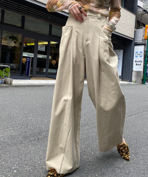 2タック サイドポケット ワイドパンツ je-101 chw22s072