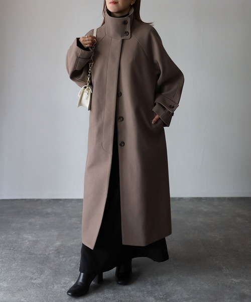 Riberry（リベリー）の「スタンドカラーラグランロングコート（ステン