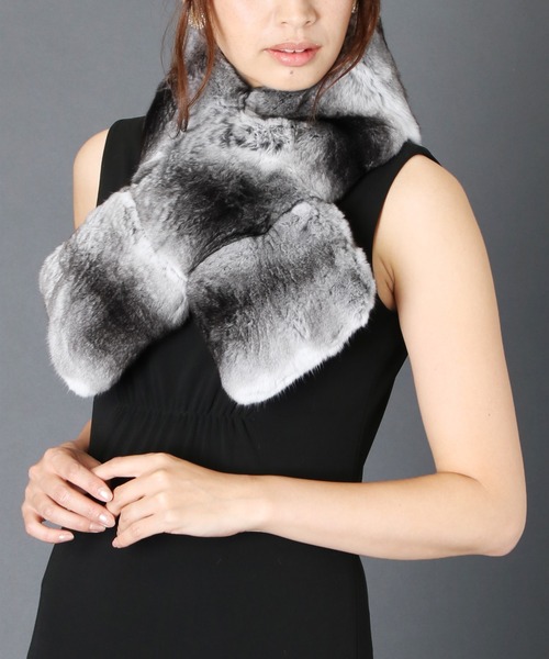 ナチュラルチンチラファーマフラー（マフラー）｜sankyo shokai