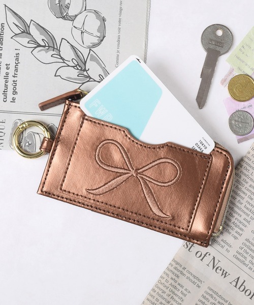 ミニハート/メタリックリボン/グリッター/フラグメントケース（カード