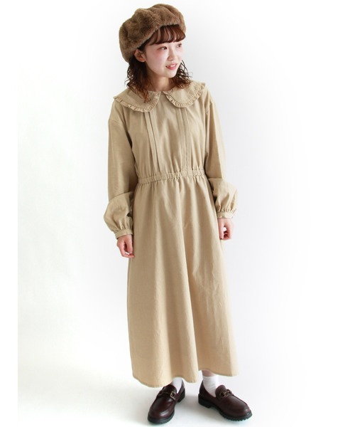 ehka sopo（エヘカソポ）の「コーデュロイフリル衿ワンピース