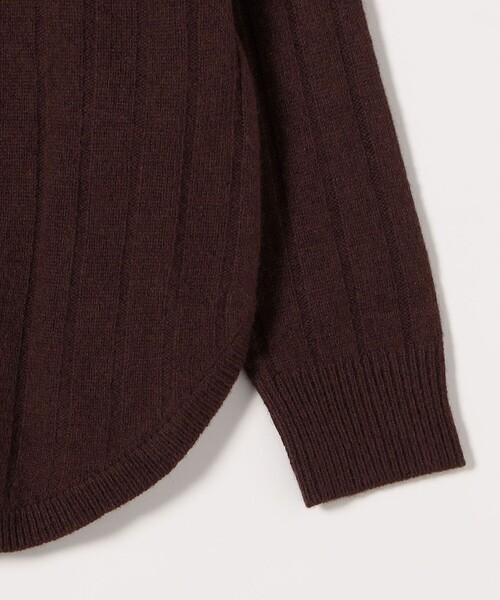 セール】SHIPS any:〈手洗い可能〉ヤク ワイドリブ ラウンドヘム