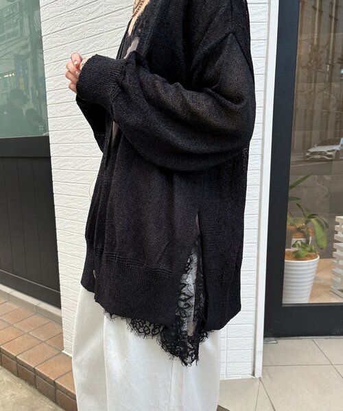 セール】ショート丈アシメレースキャミ（シャツ/ブラウス）｜DouDou