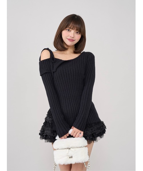 ランダムフリルニットセットアップ（セットアップ）｜Darich