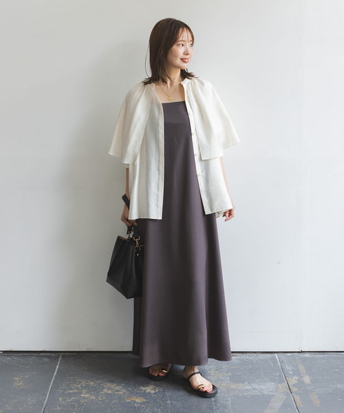 Noble（ノーブル）の「シルキークロスケープブラウス（シャツ/ブラウス