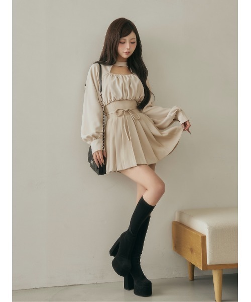 ドッキングコルセットプリーツミニワンピース（ワンピース）｜Darich