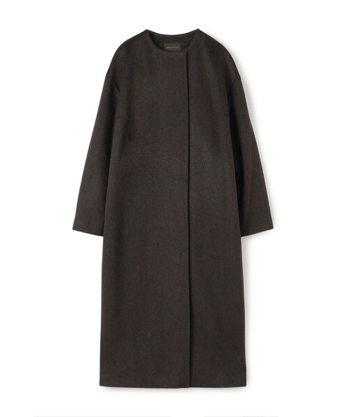 ウェービーカシミヤ ノーカラーコート（ノーカラーコート