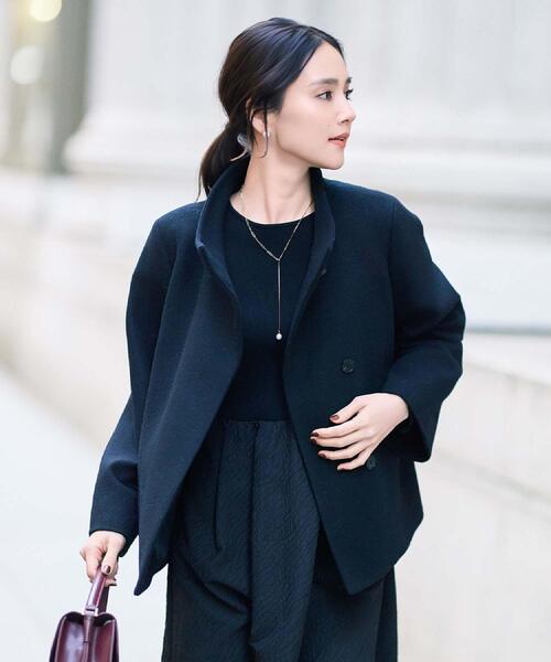 セール】【着回しが効く／オンオフアウター】ウールショートコート