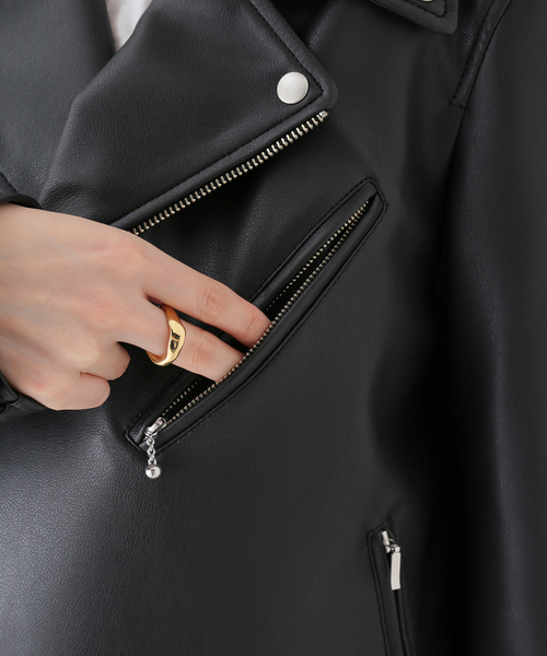 SLOBE IENA（スローブイエナ）の「FAUXレザーWライダース（ライダース