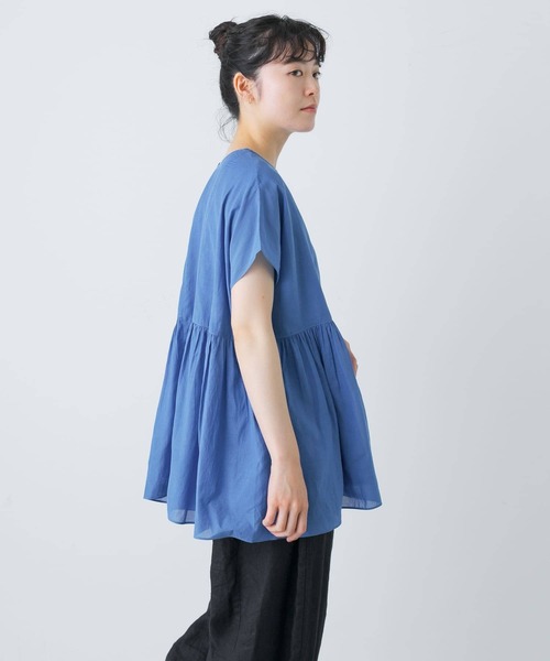 かぐれ（カグレ）の「レーヨンコットン2WAYブラウス（シャツ/ブラウス