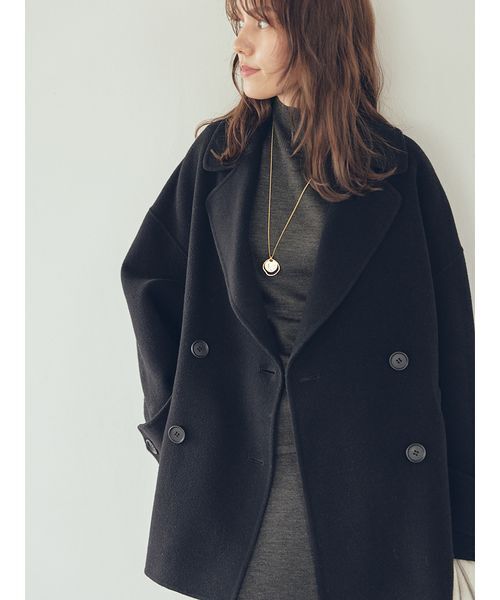 セール】woolコクーンシルエットピーコート（ピーコート）｜Mila Owen