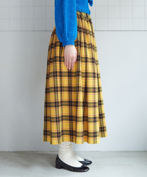 bulle de savon（ビュルデサボン）の「CHECK プリーツスカート