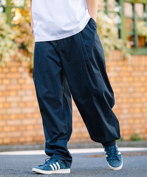 限定展開 Easy Care Fabric ワイドシルエット ポリチノクロス ダブル