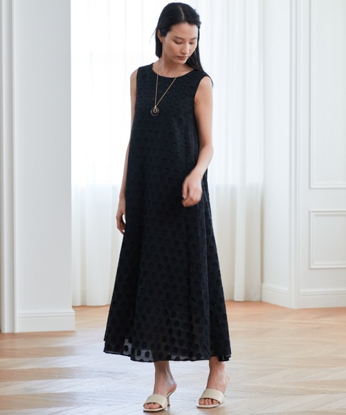 ANAYI（アナイ）の「ドットジャガードテントライン ワンピース