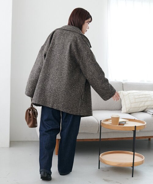 セール】【WEB限定】ヘリンボーンダブルテラージャケット（テーラード