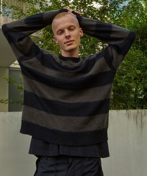 NUMBER (N)INE（ナンバーナイン）の「STRIPED MOHAIR KNIT PULLOVER