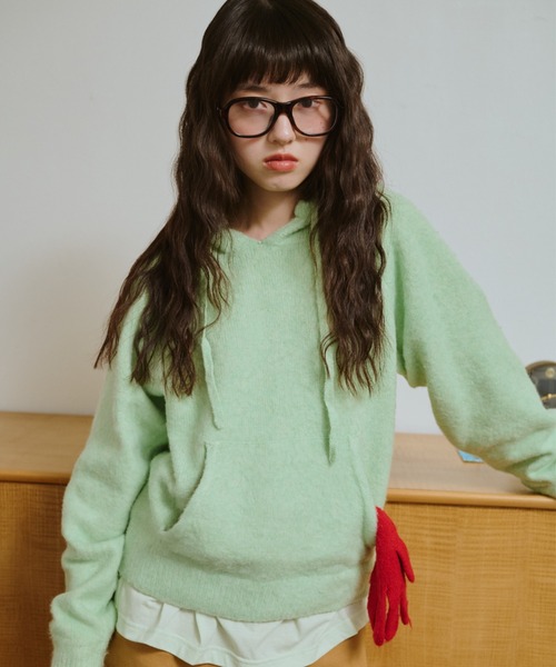 うろこ雲なニットフーディー（ニット/セーター）｜common gull