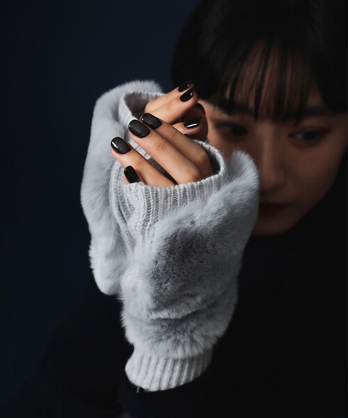 セール】ALPO / カシミヤ混 レッキス フィンガーレスグローブ（手袋