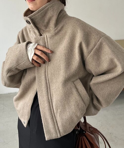 セール】【2WAY】スタンドウールショートコート（その他アウター