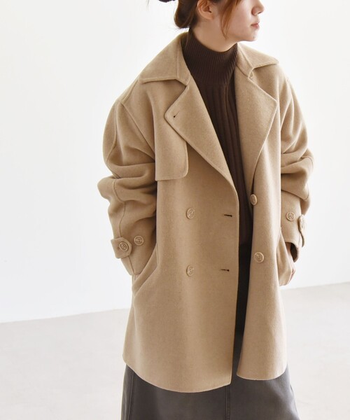 セール】quaranciel: リバー ジャケット Pコート（ピーコート