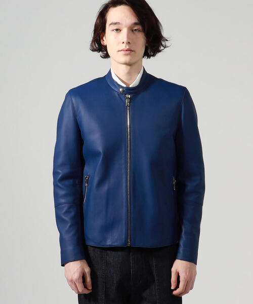 セール】【別注】DENIM×TOMORROWLAND ラムレザー シングルライダース